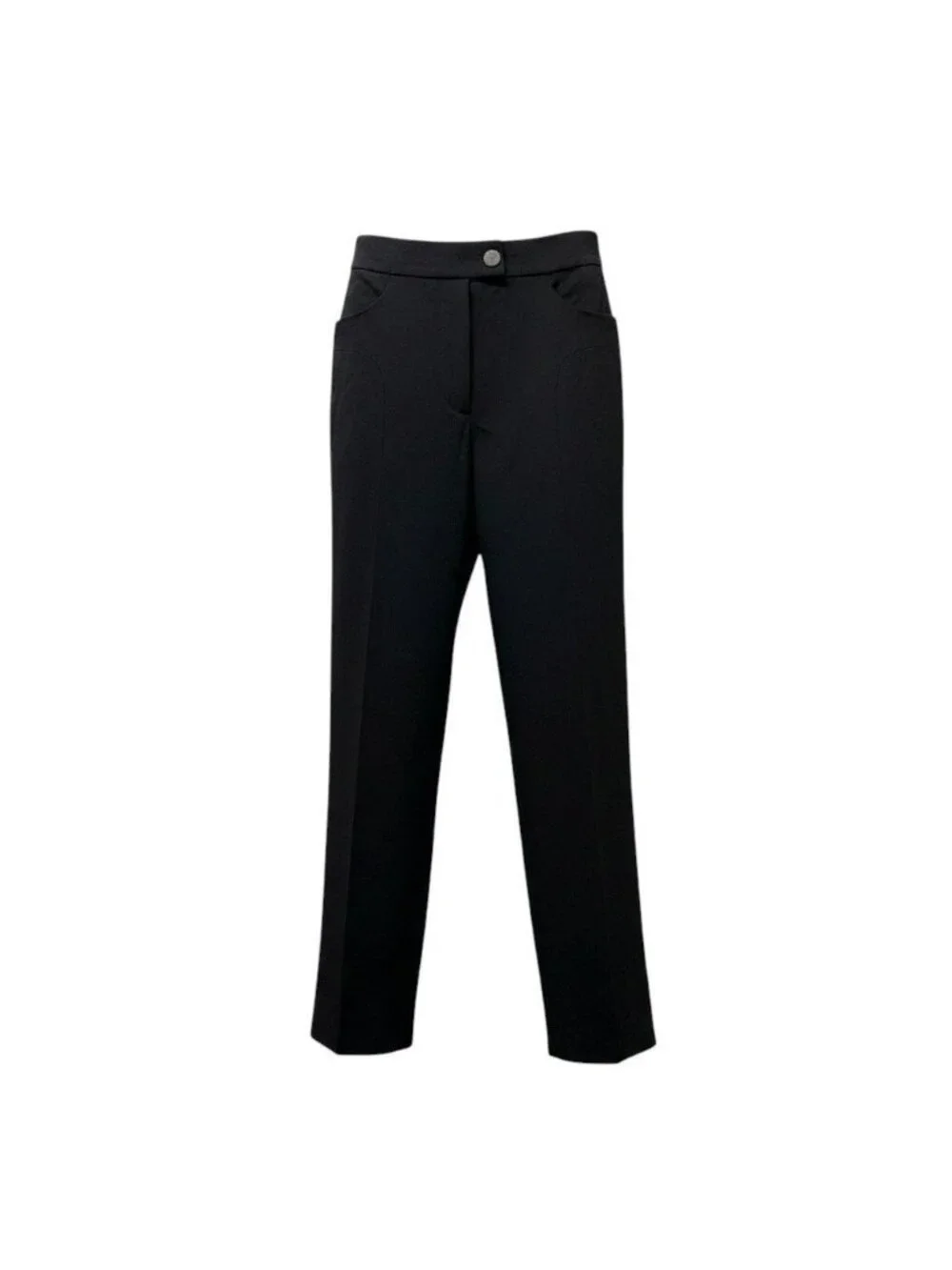 Chanel Trousers Pants Bottom 34 Black Wool